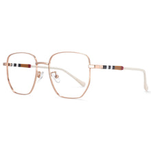 Load image into Gallery viewer, 53862 Brand Frame Anti Blue Light Metal Optical Glasses Frames Stripe Leg Men Women Computer Eyeglasses