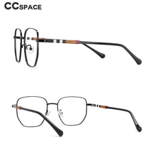 Load image into Gallery viewer, 53862 Brand Frame Anti Blue Light Metal Optical Glasses Frames Stripe Leg Men Women Computer Eyeglasses