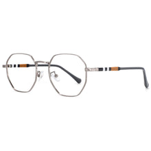 Load image into Gallery viewer, 53863 Metal Frame Stripe Leg Anti Blue Light Optical Glasses Frames Men Women Computer Eyeglasses