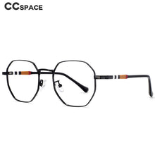 Load image into Gallery viewer, 53863 Metal Frame Stripe Leg Anti Blue Light Optical Glasses Frames Men Women Computer Eyeglasses