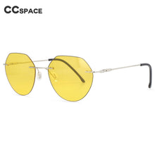 Load image into Gallery viewer, 53864 Rimless Polarized Sunglasses Night Vision Goggles Photochromic Sunglasses Men Women Shades Uv400 Vintage Glasses