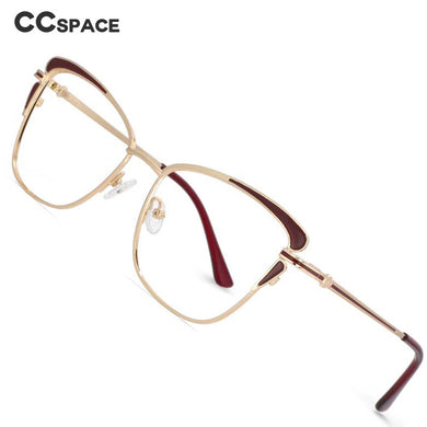 53866 Square Cat Eye Anti Blue Light Metal Glasses Frames Women Optical Computer Eyeglasses
