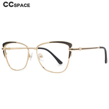 Load image into Gallery viewer, 53866 Square Cat Eye Anti Blue Light Metal Glasses Frames Women Optical Computer Eyeglasses