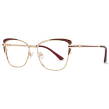 Load image into Gallery viewer, 53866 Square Cat Eye Anti Blue Light Metal Glasses Frames Women Optical Computer Eyeglasses