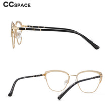 Carica l&#39;immagine nel visualizzatore di Gallery, 53867 Retro Cat Eye Anti Blue Light Optical Metal Glasses Frames Women Computer Eyeglasses