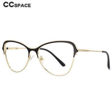 53868 Anti Blue Light Cat Eye Metal Eyebrow Optical Glasses Frames Men Women Computer Eyeglasses