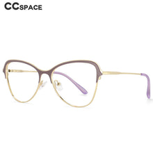 Load image into Gallery viewer, 53868 Anti Blue Light Cat Eye Metal Eyebrow Optical Glasses Frames Men Women Computer Eyeglasses