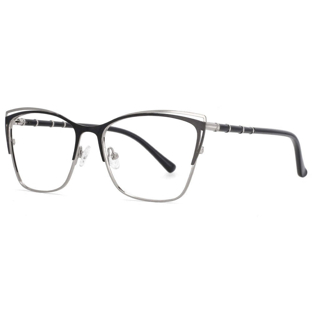 53869 Square Metal Glasses Frames Anti Blue Light Optical Women Computer Eyeglasses