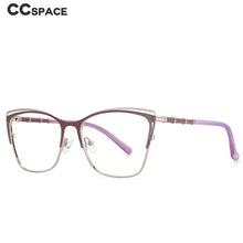 Load image into Gallery viewer, 53869 Square Metal Glasses Frames Anti Blue Light Optical Women Computer Eyeglasses