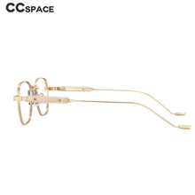 Load image into Gallery viewer, 53876 Small Frame Punk Metal Anti Blue Light Optical Glasses Frames Men Women Computer Eyeglasses