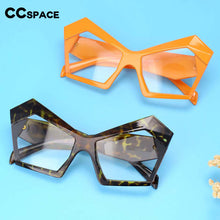 Load image into Gallery viewer, 53877 Big Frame Anti-Blue Light Cat Eye Polygon Sunglasses Women Vintage Glasses
