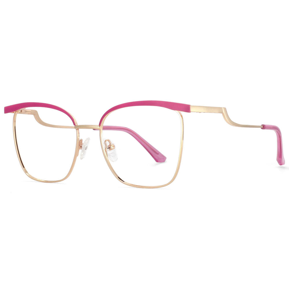 53886 Cat Eye Eyebrow Optical Metal Glasses Frames Anti Blue Light Men Women Computer Eyeglasses