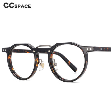 53894 Retro Round Acetate Optical Glasses Frames Men Women Computer Eyeglasses