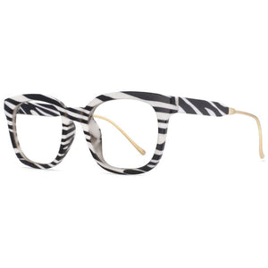 53930 Retro Square Leopard Glasses Frames Anti Blue Light Men Women Computer Eyeglasses