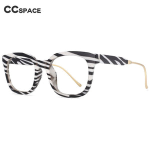 53930 Retro Square Leopard Glasses Frames Anti Blue Light Men Women Computer Eyeglasses