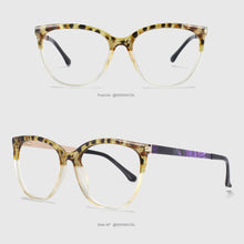 Load image into Gallery viewer, 53935 Acetate Optical Glasses Frames Round Men Women Leopard Computer Eyeglasses