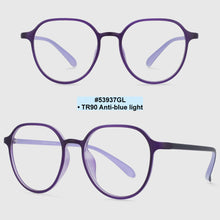 Load image into Gallery viewer, 53937 Big Frame Anti Blue Light Ultralight Glasses Frames Men Women TR90 Computer Eyeglasses