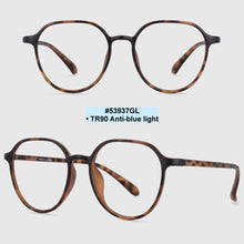 Load image into Gallery viewer, 53937 Big Frame Anti Blue Light Ultralight Glasses Frames Men Women TR90 Computer Eyeglasses