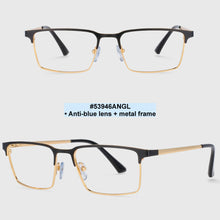 Load image into Gallery viewer, 53946 Square Men&#39;s Metal Anti Blue Light Optical Glasses Frames Women Computer Eyeglasses
