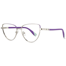 Load image into Gallery viewer, 53952 Sexy Cat Eye Anti Blue Light Metal Optical Glasses Frames Men Women Computer Eyeglasses