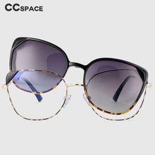 Load image into Gallery viewer, 53963 Cat Eye Metal Anti Blue Light Glasses Frames Polarized Sunglasses Women Magnetic Clip Computer Eyeglasses