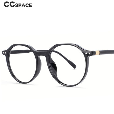 53964 Retro Round Anti Blue Light Glasses Frames Rivet Men Women TR90 Computer Eyeglasses