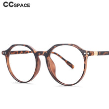 Load image into Gallery viewer, 53964 Retro Round Anti Blue Light Glasses Frames Rivet Men Women TR90 Computer Eyeglasses