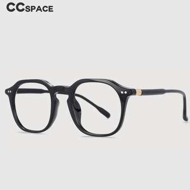 53965 Retro Round Plastic Titanium Anti Blue Light Optical Glasses Frames Rivet Men Women TR90 Computer Eyeglasses