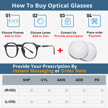 Load image into Gallery viewer, 53965 Retro Round Plastic Titanium Anti Blue Light Optical Glasses Frames Rivet Men Women TR90 Computer Eyeglasses