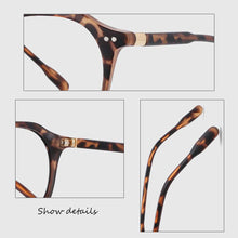 Load image into Gallery viewer, 53965 Retro Round Plastic Titanium Anti Blue Light Optical Glasses Frames Rivet Men Women TR90 Computer Eyeglasses