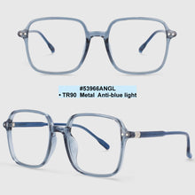Load image into Gallery viewer, 53966 Retro Square Plastic Titanium Anti Blue Light Ultralight Glasses Frames Men Women TR90 Computer Eyeglasses