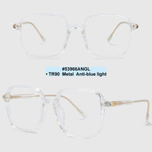 Load image into Gallery viewer, 53966 Retro Square Plastic Titanium Anti Blue Light Ultralight Glasses Frames Men Women TR90 Computer Eyeglasses