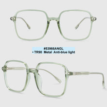 Load image into Gallery viewer, 53966 Retro Square Plastic Titanium Anti Blue Light Ultralight Glasses Frames Men Women TR90 Computer Eyeglasses