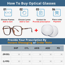 Load image into Gallery viewer, 53966 Retro Square Plastic Titanium Anti Blue Light Ultralight Glasses Frames Men Women TR90 Computer Eyeglasses