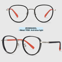 Carica l&#39;immagine nel visualizzatore di Gallery, 53969 Kids Anti Blue Light TR90 Glasses Frames Round Protect Children&#39;s Vision Eyeglasses