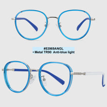 Carica l&#39;immagine nel visualizzatore di Gallery, 53969 Kids Anti Blue Light TR90 Glasses Frames Round Protect Children&#39;s Vision Eyeglasses