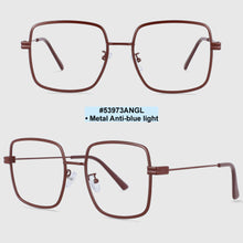 Load image into Gallery viewer, 53973 Big Frame Square Metal Anti Blue Light Optical Glasses Frames Men Women Computer Eyeglasses