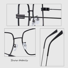 Load image into Gallery viewer, 53973 Big Frame Square Metal Anti Blue Light Optical Glasses Frames Men Women Computer Eyeglasses