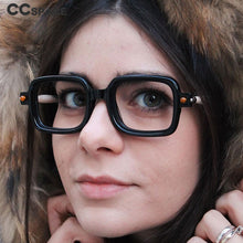 Load image into Gallery viewer, 53979 Retro Rectangle Anti Blue Light Brand Glasses Frames Men Women Computer Eyeglasses
