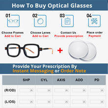 Load image into Gallery viewer, 53979 Retro Rectangle Anti Blue Light Brand Glasses Frames Men Women Computer Eyeglasses