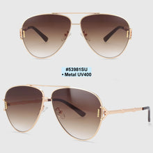 Load image into Gallery viewer, 53981 Oversized Pilot Sunglasses Retro Men Women Shades Uv400 Vintage Glasses