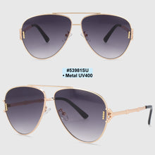 Load image into Gallery viewer, 53981 Oversized Pilot Sunglasses Retro Men Women Shades Uv400 Vintage Glasses