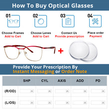 Load image into Gallery viewer, 53987 Retro Cat Eye Metal Optical Eyebrow Glasses Frames Women Prescription Eyeglasses
