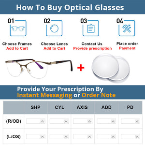 53988 Retro Cat Eye Metal Optical Prescription Glasses Frames Women Computer Eyeglasses
