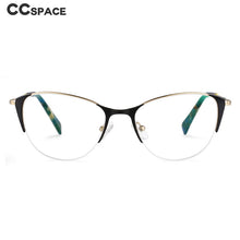 Load image into Gallery viewer, 53989 Cat Eye Half Frame Metal Prescription Glasses Frames Women Retro Optical Eyeglasses
