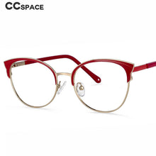 Load image into Gallery viewer, 53990 Retro Metal Eyebrow Cat Eye Optical Glasses Frames Women Computer Eyeglasses