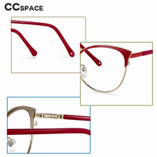 Load image into Gallery viewer, 53990 Retro Metal Eyebrow Cat Eye Optical Glasses Frames Women Computer Eyeglasses