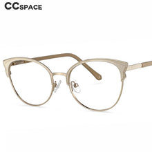Load image into Gallery viewer, 53990 Retro Metal Eyebrow Cat Eye Optical Glasses Frames Women Computer Eyeglasses