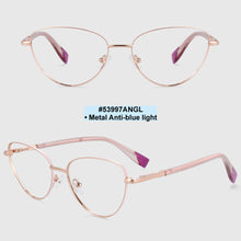 Load image into Gallery viewer, 53997 Cat Eye Metal Frame Anti Blue Light Optical Glasses Women Computer Eyeglasses
