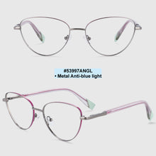 Load image into Gallery viewer, 53997 Cat Eye Metal Frame Anti Blue Light Optical Glasses Women Computer Eyeglasses